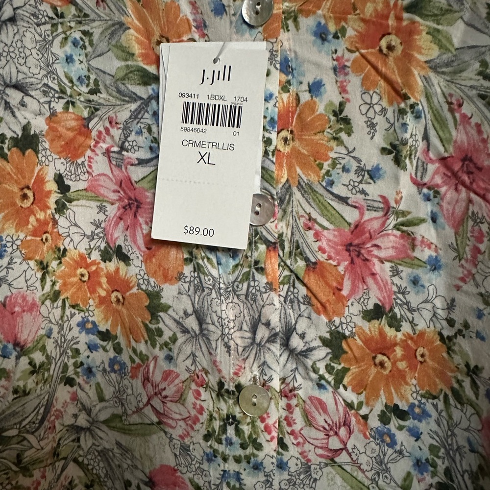 J. Jill Floral Blouse NWT - Picture 3 of 4
